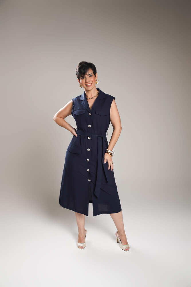 Vestido Essence azul marinho