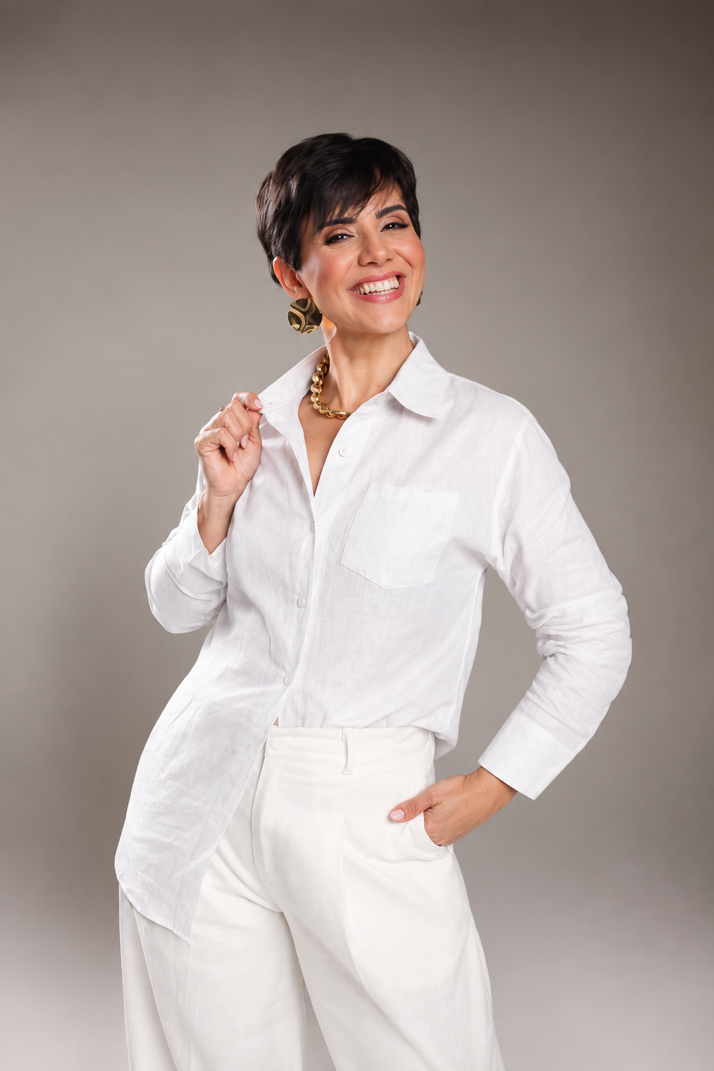 Camisa Linho Sofia branco
