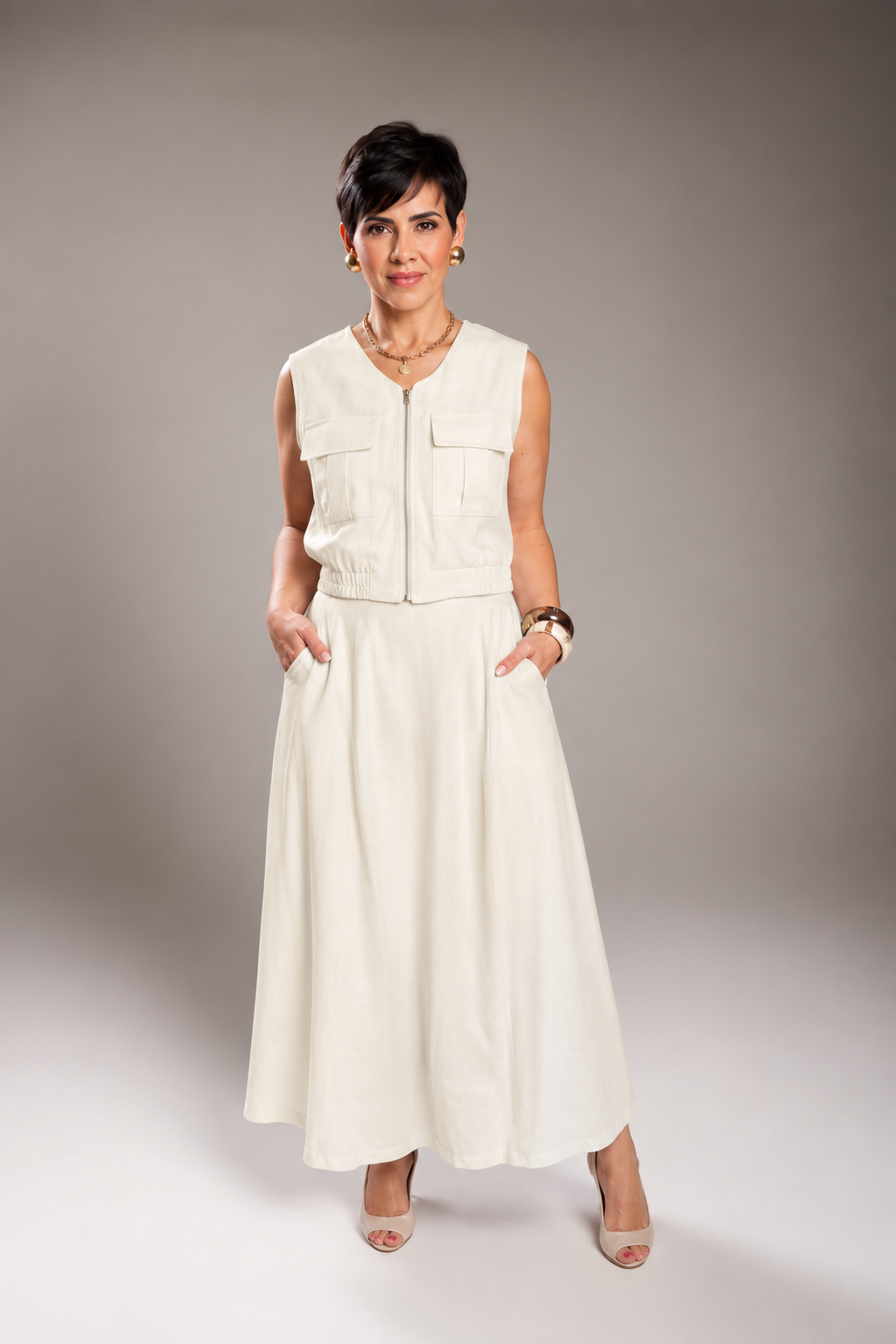Conjunto Hibisco branco