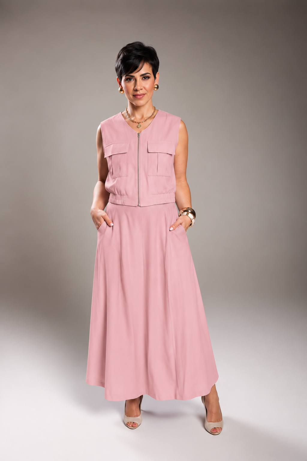 Conjunto Hibisco rosa