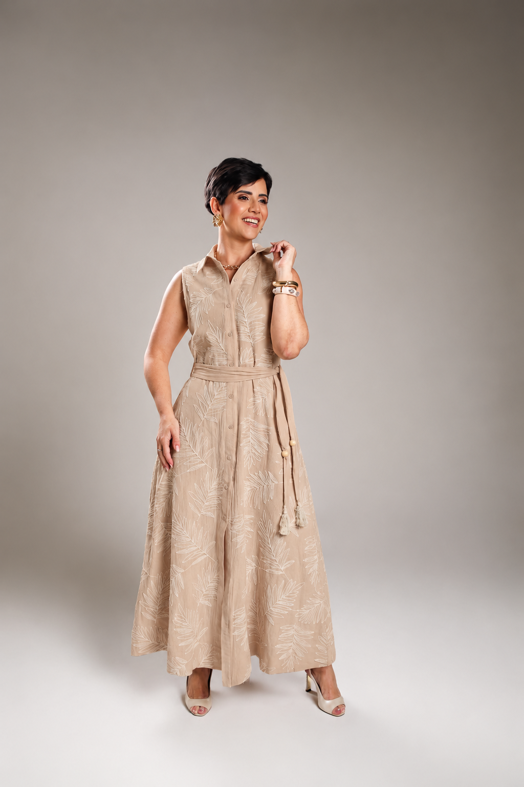 Vestido Trancoso nude